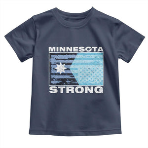 Minnesota Strong Toddler T Shirt MN State Flag Political Protest MN Resistance Abolish ICE TS14 Navy Print Your Wear