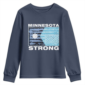 Minnesota Strong Youth Sweatshirt MN State Flag Political Protest MN Resistance Abolish ICE TS14 Navy Print Your Wear