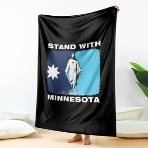 Stand with Minnesota Throw Blanket Christian Jesus Minnesota Strong Subtle Anti ICE TS14 Print Your Wear