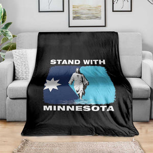 Stand with Minnesota Throw Blanket Christian Jesus Minnesota Strong Subtle Anti ICE TS14 Print Your Wear