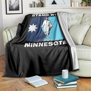 Stand with Minnesota Throw Blanket Christian Jesus Minnesota Strong Subtle Anti ICE TS14 Print Your Wear