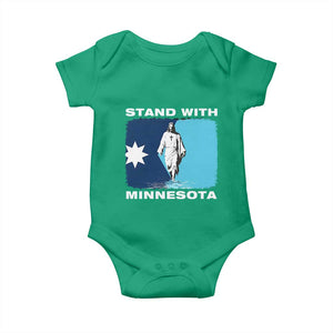 Stand with Minnesota Baby Onesie Christian Jesus Minnesota Strong Subtle Anti ICE TS14 Irish Green Print Your Wear