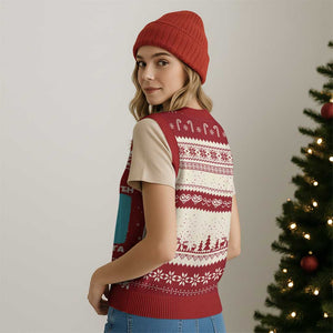 Stand with Minnesota V-Neck Knit Sweater Vest Christian Jesus Minnesota Strong Subtle Anti ICE TS14 Print Your Wear