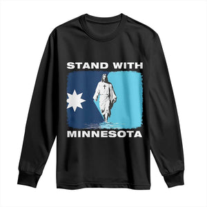 Stand with Minnesota Long Sleeve Shirt Christian Jesus Minnesota Strong Subtle Anti ICE TS14 Black Print Your Wear