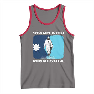 Stand with Minnesota Tank Top Christian Jesus Minnesota Strong Subtle Anti ICE TS14 Deep Heather Red Print Your Wear