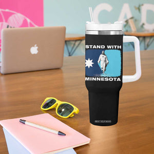Stand with Minnesota Tumbler With Handle Christian Jesus Minnesota Strong Subtle Anti ICE TS14 Print Your Wear