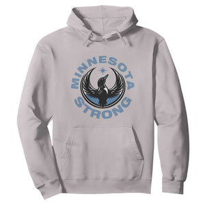 Minnesota Strong Hoodie MN State Bird Loon Resistance Political Protest TS14 Ice Gray Print Your Wear