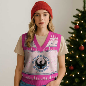 Minnesota Strong V-Neck Knit Sweater Vest MN State Bird Loon Resistance Political Protest TS14 Hot Pink Print Your Wear