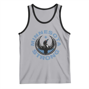 Minnesota Strong Tank Top MN State Bird Loon Resistance Political Protest TS14 Athletic Heather Black Print Your Wear