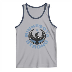 Minnesota Strong Tank Top MN State Bird Loon Resistance Political Protest TS14 Athletic Heather Navy Print Your Wear