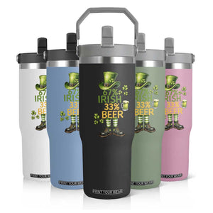 67 Irish 33 Beer Flip Straw Tumbler Funny Six Seven Leprechaun Drinking Beer Lover TS14 Print Your Wear