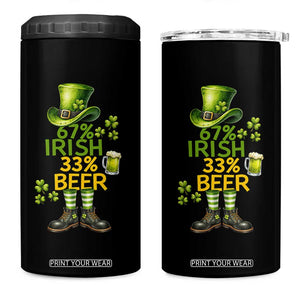 67 Irish 33 Beer 4 in 1 Can Cooler Tumbler Funny Six Seven Leprechaun Drinking Beer Lover TS14 One Size: 16 oz Black Print Your Wear