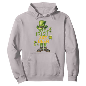 67 Irish 33 Beer Hoodie Funny Six Seven Leprechaun Drinking Beer Lover TS14 Ice Gray Print Your Wear