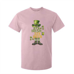 67 Irish 33 Beer T Shirt For Kid Funny Six Seven Leprechaun Drinking Beer Lover TS14 Light Pink Print Your Wear