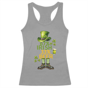 67 Irish 33 Beer Racerback Tank Top Funny Six Seven Leprechaun Drinking Beer Lover TS14 Sport Gray Print Your Wear