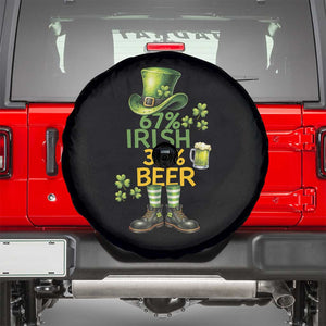 67 Irish 33 Beer Spare Tire Cover Funny Six Seven Leprechaun Drinking Beer Lover TS14 Black Print Your Wear