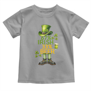 67 Irish 33 Beer Toddler T Shirt Funny Six Seven Leprechaun Drinking Beer Lover TS14 Sport Gray Print Your Wear