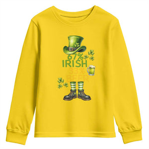 67 Irish 33 Beer Youth Sweatshirt Funny Six Seven Leprechaun Drinking Beer Lover TS14 Daisy Print Your Wear