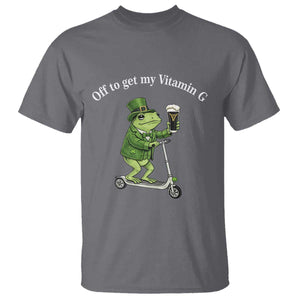 Funny Frog St Patricks Day Meme T Shirt Vitamin G Irish Beer TS14 Charcoal Print Your Wear