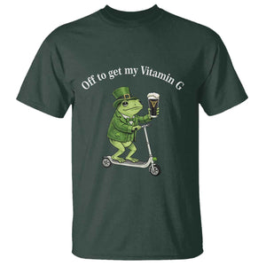 Funny Frog St Patricks Day Meme T Shirt Vitamin G Irish Beer TS14 Dark Forest Green Print Your Wear