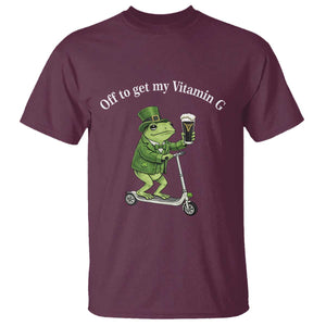 Funny Frog St Patricks Day Meme T Shirt Vitamin G Irish Beer TS14 Maroon Print Your Wear