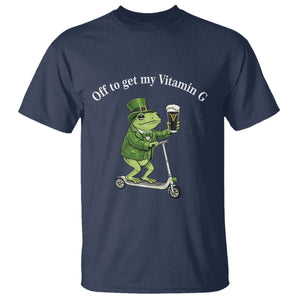 Funny Frog St Patricks Day Meme T Shirt Vitamin G Irish Beer TS14 Navy Print Your Wear