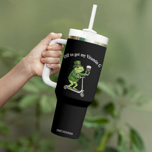 Funny Frog St Patricks Day Meme Tumbler With Handle Vitamin G Irish Beer TS14 Print Your Wear