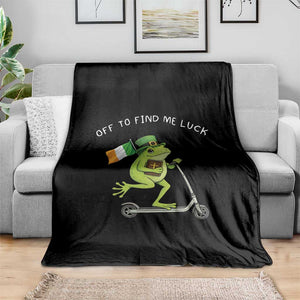 Funny Frog Christian St Patricks Day Throw Blanket Off To Find Me Lucky TS14 Print Your Wear