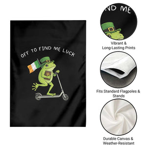 Funny Frog Christian St Patricks Day Garden Flag Off To Find Me Lucky TS14 Print Your Wear