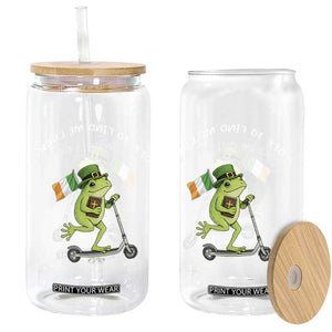 Funny Frog Christian St Patricks Day Glass Can Off To Find Me Lucky TS14 Print Your Wear