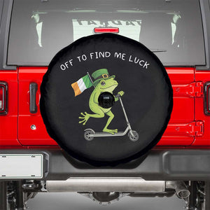 Funny Frog Christian St Patricks Day Spare Tire Cover Off To Find Me Lucky TS14 Black Print Your Wear