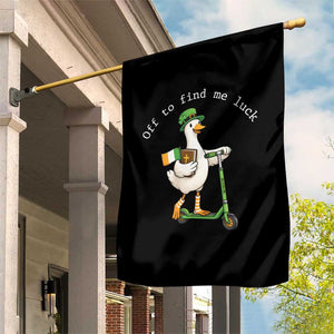 Funny Goose Christian St Patricks Day Garden Flag Off To Find Me Lucky TS14 Print Your Wear