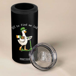 Funny Goose Christian St Patricks Day 4 in 1 Can Cooler Tumbler Off To Find Me Lucky TS14 Print Your Wear