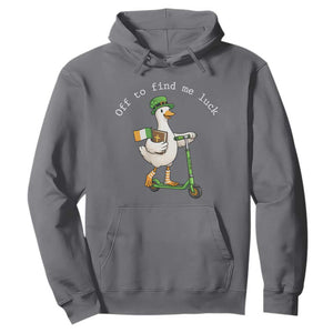 Funny Goose Christian St Patricks Day Hoodie Off To Find Me Lucky TS14 Charcoal Print Your Wear