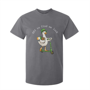 Funny Goose Christian St Patricks Day T Shirt For Kid Off To Find Me Lucky TS14 Charcoal Print Your Wear