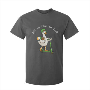 Funny Goose Christian St Patricks Day T Shirt For Kid Off To Find Me Lucky TS14 Dark Heather Print Your Wear