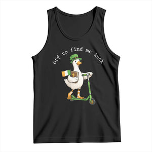Funny Goose Christian St Patricks Day Tank Top Off To Find Me Lucky TS14 Black Print Your Wear