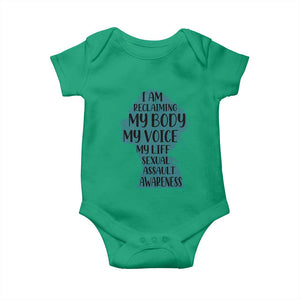 Sexual Assault Awareness Baby Onesie Women Support Survivors TS14 Irish Green Print Your Wear