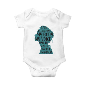 Sexual Assault Awareness Baby Onesie Women Support Survivors TS14 White Print Your Wear