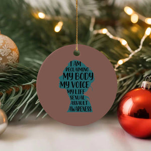 Sexual Assault Awareness Ceramic Ornament Women Support Survivors TS14 1pc Mocha Print Your Wear