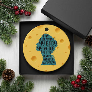 Sexual Assault Awareness Ceramic Ornament Women Support Survivors TS14 1pc Yellow Cheese Print Your Wear