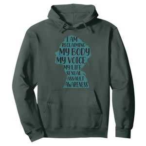 Sexual Assault Awareness Hoodie - Women Support Survivors TS14 Dark Forest Green Print Your Wear