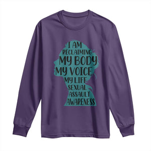 Sexual Assault Awareness Long Sleeve Shirt Women Support Survivors TS14 Purple Print Your Wear