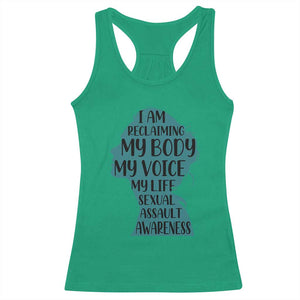 Sexual Assault Awareness Racerback Tank Top Women Support Survivors TS14 Irish Green Print Your Wear