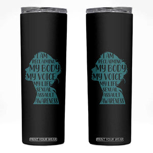 Sexual Assault Awareness Skinny Tumbler Women Support Survivors TS14 Black Print Your Wear