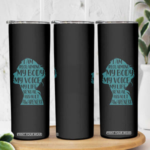 Sexual Assault Awareness Skinny Tumbler Women Support Survivors TS14 Print Your Wear