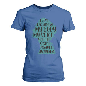 Sexual Assault Awareness T Shirt For Women Women Support Survivors TS14 Royal Blue Print Your Wear