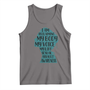 Sexual Assault Awareness Tank Top Women Support Survivors TS14 Deep Heather Print Your Wear