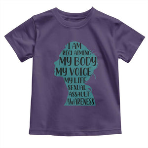 Sexual Assault Awareness Toddler T Shirt Women Support Survivors TS14 Purple Print Your Wear