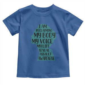 Sexual Assault Awareness Toddler T Shirt Women Support Survivors TS14 Royal Blue Print Your Wear